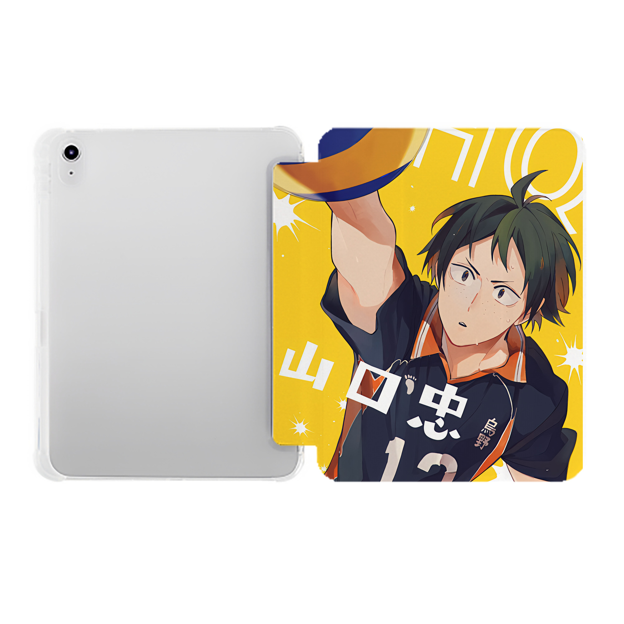 （画像用） ハイキュー!! Haikyu!! IPad ケース ペン収納付き 三つ折りスタンド PUレザー×シリコン 対応機種9.5/10.5/10.9インチ